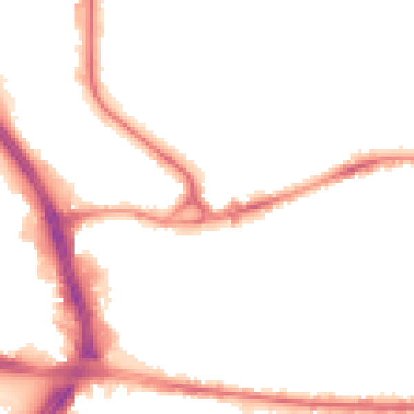 Night-time road noise heatmap for BD3 9AH