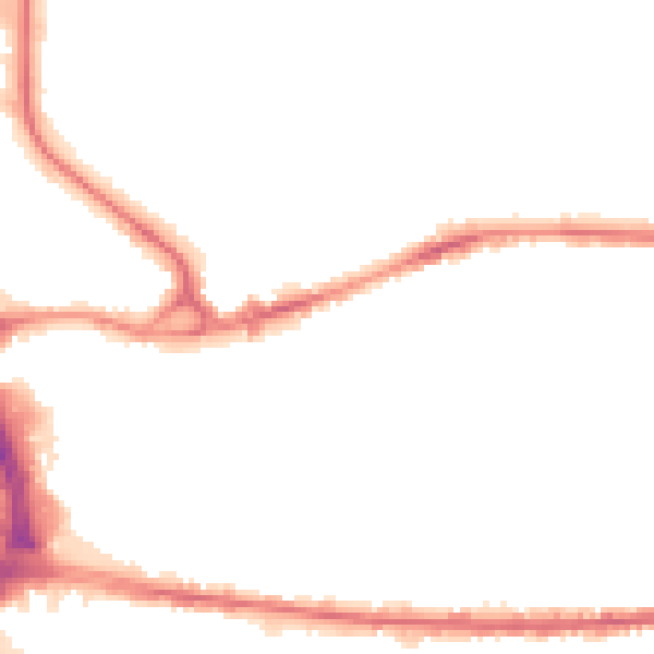 Night-time road noise heatmap for BD3 9BZ