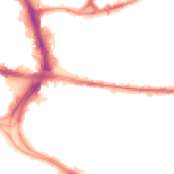 Night-time road noise heatmap for BD3 9QP
