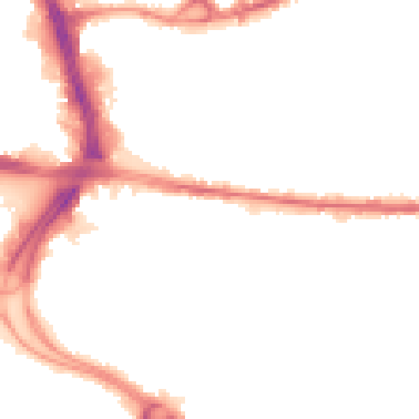 Night-time road noise heatmap for BD3 9QY