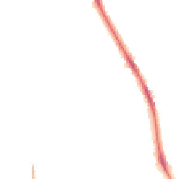 Night-time road noise heatmap for BD9 4ES
