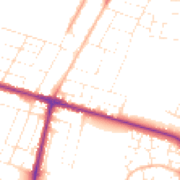 Daytime road noise heatmap for BH10 4AD