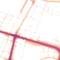 Daytime road noise heatmap for BH10 4AF