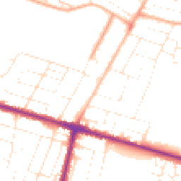 Daytime road noise heatmap for BH10 4AH