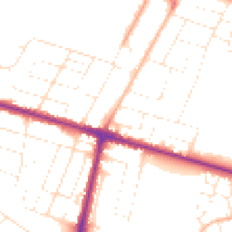 Daytime road noise heatmap for BH10 4AJ