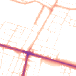 Daytime road noise heatmap for BH10 4AL