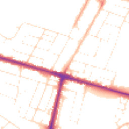 Daytime road noise heatmap for BH10 4AQ