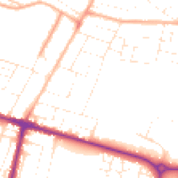 Daytime road noise heatmap for BH10 4AW