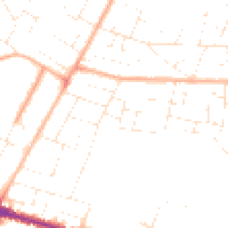 Daytime road noise heatmap for BH10 4BQ