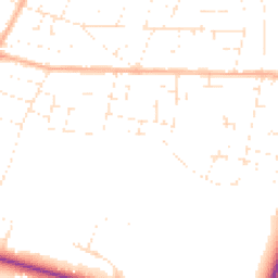 Daytime road noise heatmap for BH10 4BU