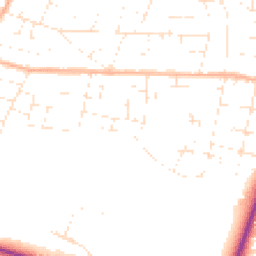 Daytime road noise heatmap for BH10 4BW