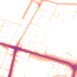 Daytime road noise heatmap for BH10 4DF