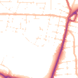 Daytime road noise heatmap for BH10 4EL