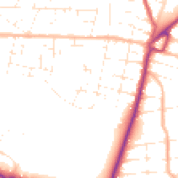 Daytime road noise heatmap for BH10 4FE