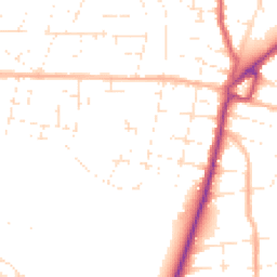 Daytime road noise heatmap for BH10 4FN