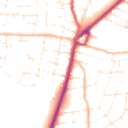 Daytime road noise heatmap for BH10 4FT