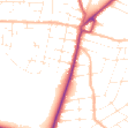 Daytime road noise heatmap for BH10 4HA