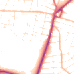 Daytime road noise heatmap for BH10 4HW