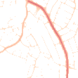 Daytime road noise heatmap for BH10 5BY
