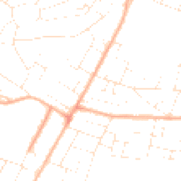 Daytime road noise heatmap for BH10 5EN