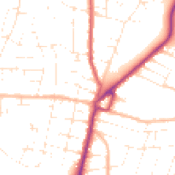 Daytime road noise heatmap for BH10 5FL