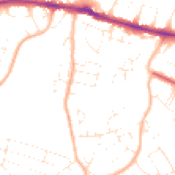 Daytime road noise heatmap for BH10 5JT