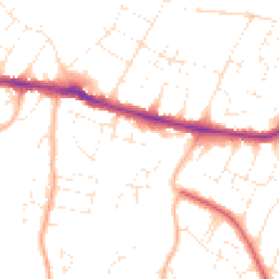 Daytime road noise heatmap for BH10 5LN