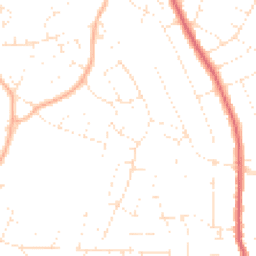 Daytime road noise heatmap for BH10 5NE