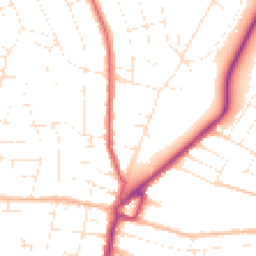 Daytime road noise heatmap for BH10 6AB