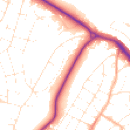 Daytime road noise heatmap for BH10 6BG