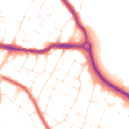 Daytime road noise heatmap for BH10 6DJ