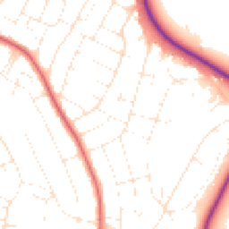Daytime road noise heatmap for BH10 6JW