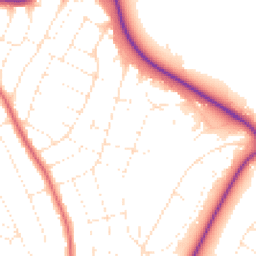 Daytime road noise heatmap for BH10 6LN