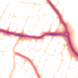Daytime road noise heatmap for BH10 7AN