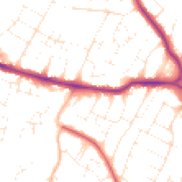 Daytime road noise heatmap for BH10 7AP