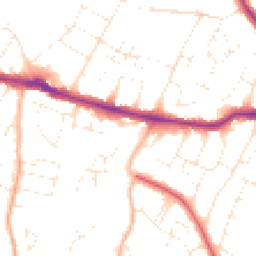 Daytime road noise heatmap for BH10 7BU