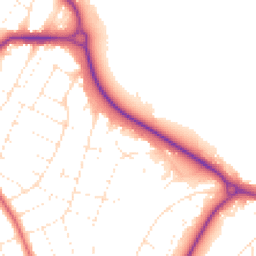 Daytime road noise heatmap for BH10 7DJ