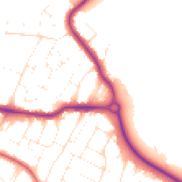 Daytime road noise heatmap for BH10 7DN