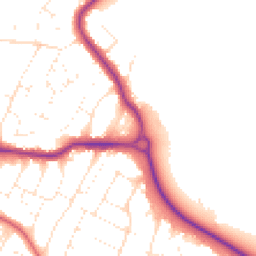 Daytime road noise heatmap for BH10 7DU