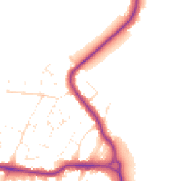 Daytime road noise heatmap for BH10 7DZ