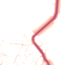 Daytime road noise heatmap for BH10 7EA