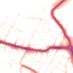 Daytime road noise heatmap for BH10 7ET
