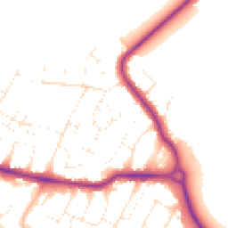 Daytime road noise heatmap for BH10 7HY