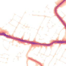Daytime road noise heatmap for BH10 7HZ