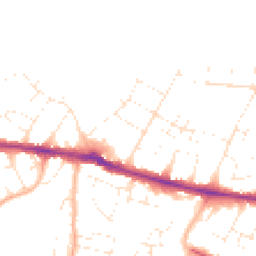 Daytime road noise heatmap for BH10 7JJ