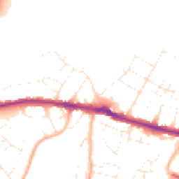 Daytime road noise heatmap for BH10 7LQ
