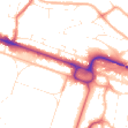Daytime road noise heatmap for BH12 1AD