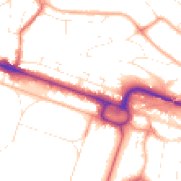 Daytime road noise heatmap for BH12 1AN