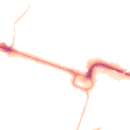 Night-time road noise heatmap for BH12 1AN