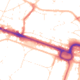 Daytime road noise heatmap for BH12 1BT